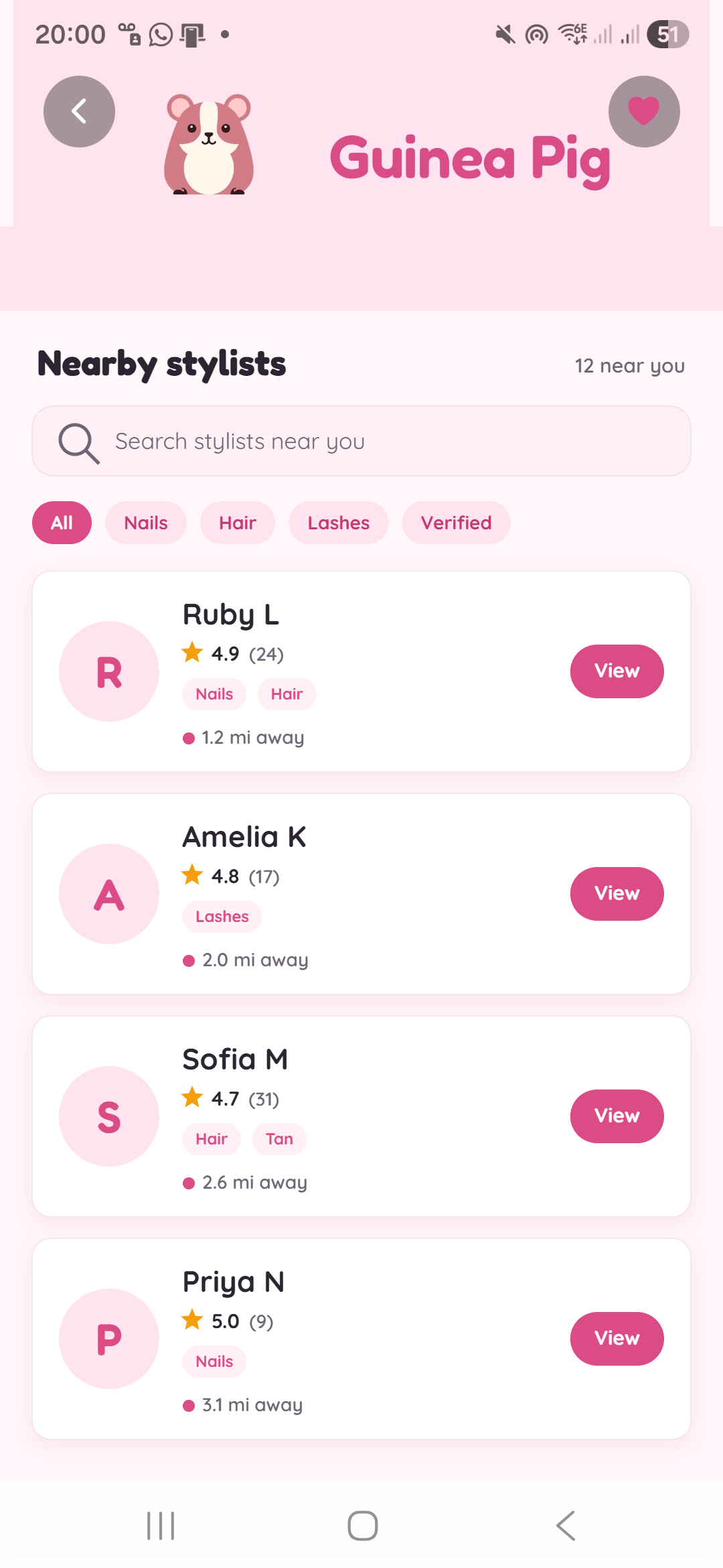 Browse stylists